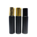 in stock matte black 10ml roll on glass bottle with roller ball for perfume deodorant